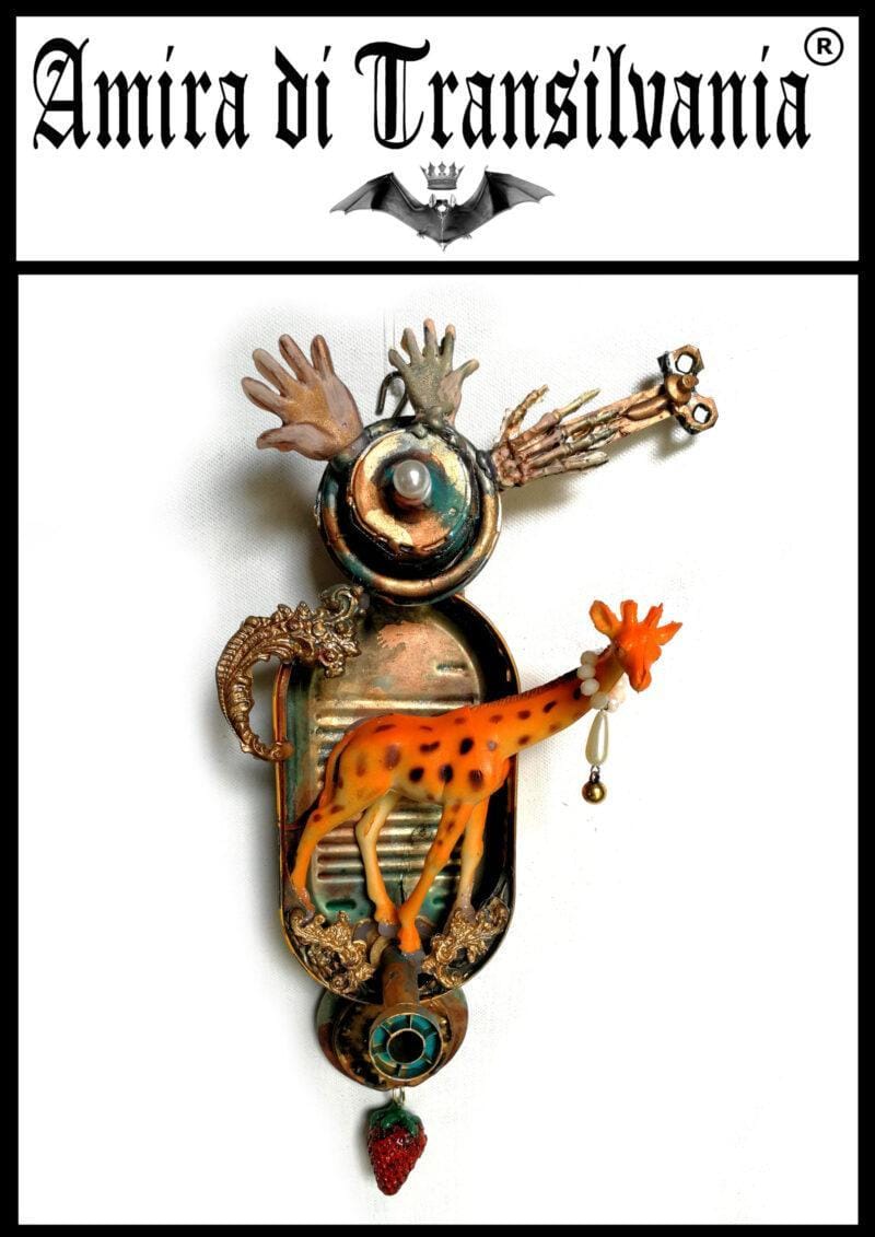 girafa arte assemblaggio